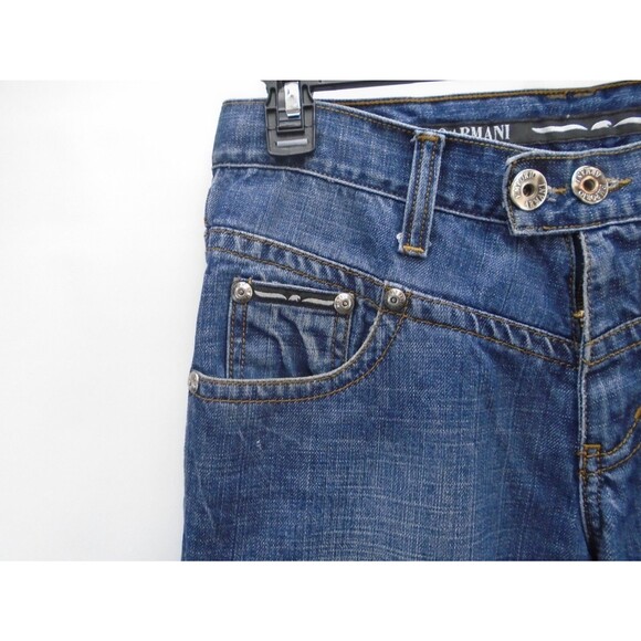 Armani Emporio Mens Jeans Size 32 (34x31) Blue Denim Relaxed Fit Straight Leg - Picture 9 of 16